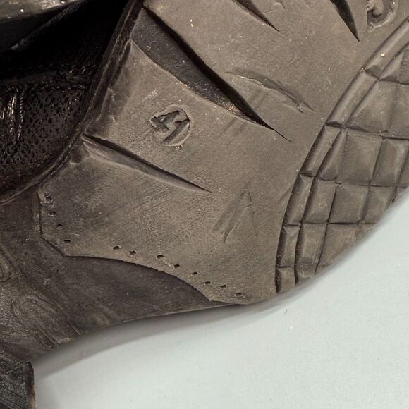 A.S.98 Airstep Womens 9.5 - 10 Metallic Gold Black Zip Bootie Boot Retro Vintage - Picture 9 of 12